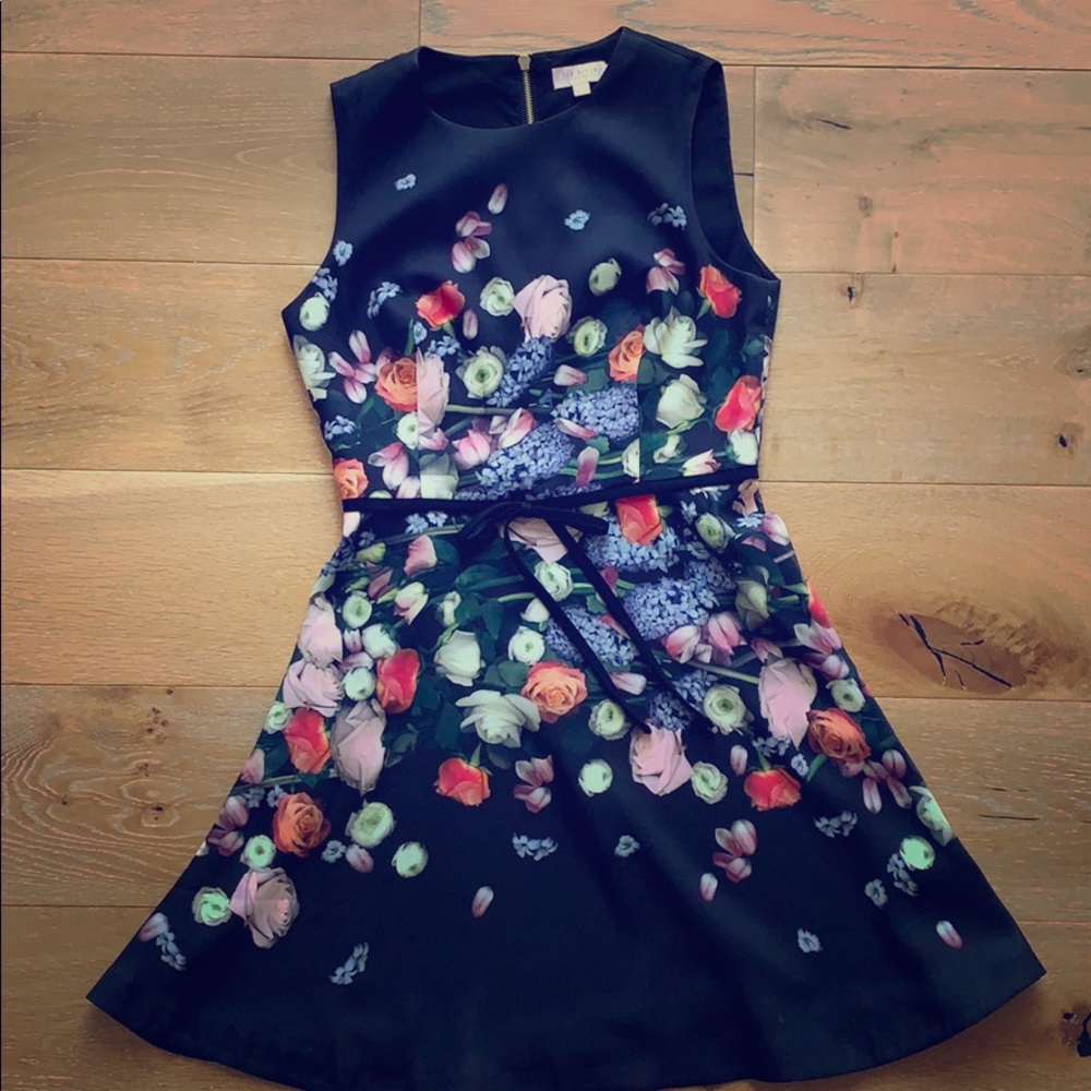 Ted Baker flowered cocktail dress